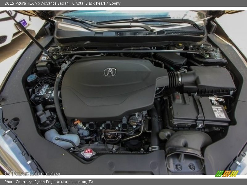 Crystal Black Pearl / Ebony 2019 Acura TLX V6 Advance Sedan