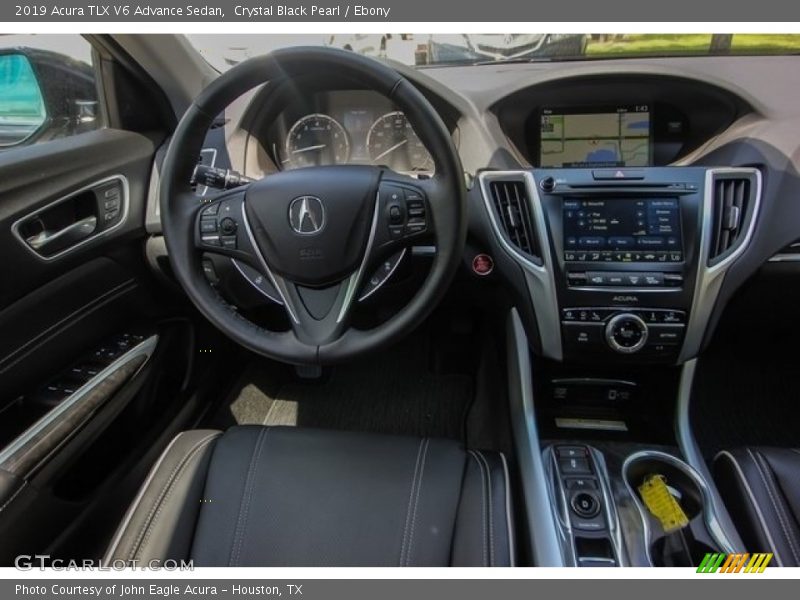 Crystal Black Pearl / Ebony 2019 Acura TLX V6 Advance Sedan