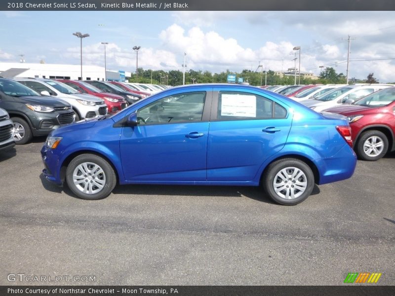 Kinetic Blue Metallic / Jet Black 2018 Chevrolet Sonic LS Sedan