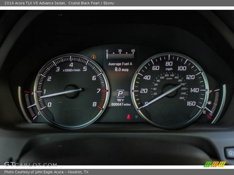 Crystal Black Pearl / Ebony 2019 Acura TLX V6 Advance Sedan