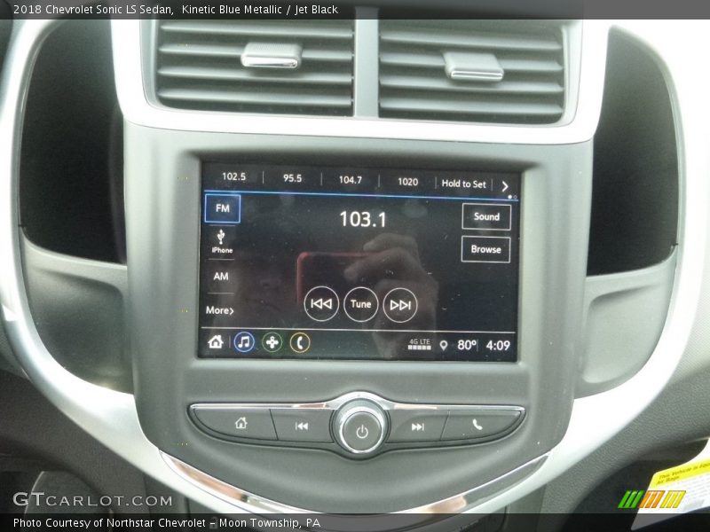 Kinetic Blue Metallic / Jet Black 2018 Chevrolet Sonic LS Sedan