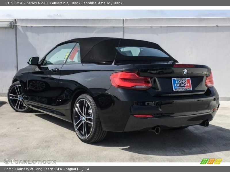 Black Sapphire Metallic / Black 2019 BMW 2 Series M240i Convertible