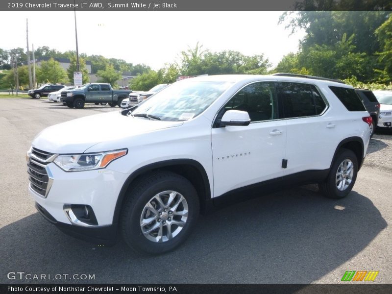 Summit White / Jet Black 2019 Chevrolet Traverse LT AWD