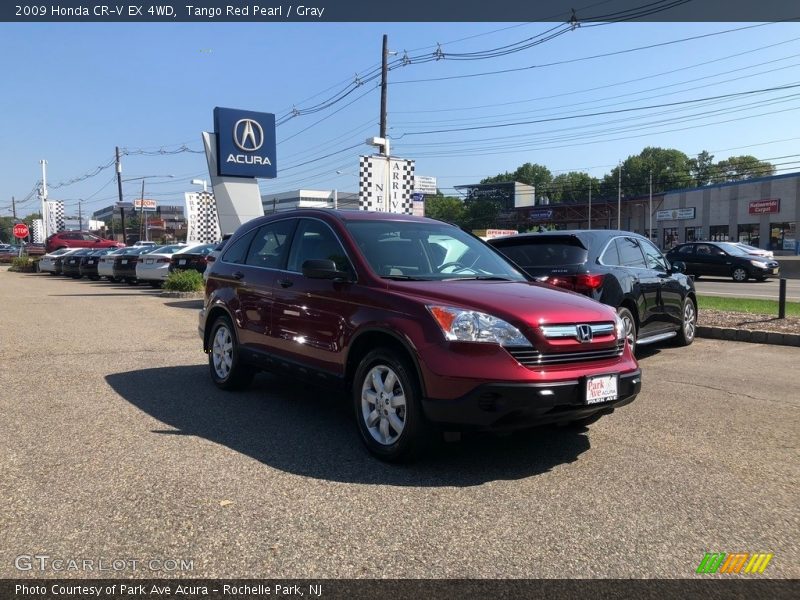 Tango Red Pearl / Gray 2009 Honda CR-V EX 4WD