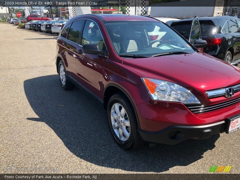 Tango Red Pearl / Gray 2009 Honda CR-V EX 4WD