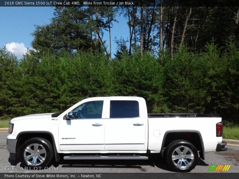 White Frost Tricoat / Jet Black 2016 GMC Sierra 1500 SLT Crew Cab 4WD