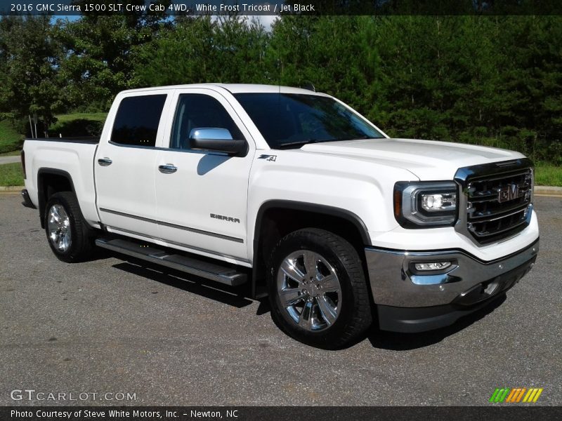 White Frost Tricoat / Jet Black 2016 GMC Sierra 1500 SLT Crew Cab 4WD