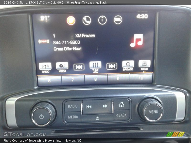 White Frost Tricoat / Jet Black 2016 GMC Sierra 1500 SLT Crew Cab 4WD