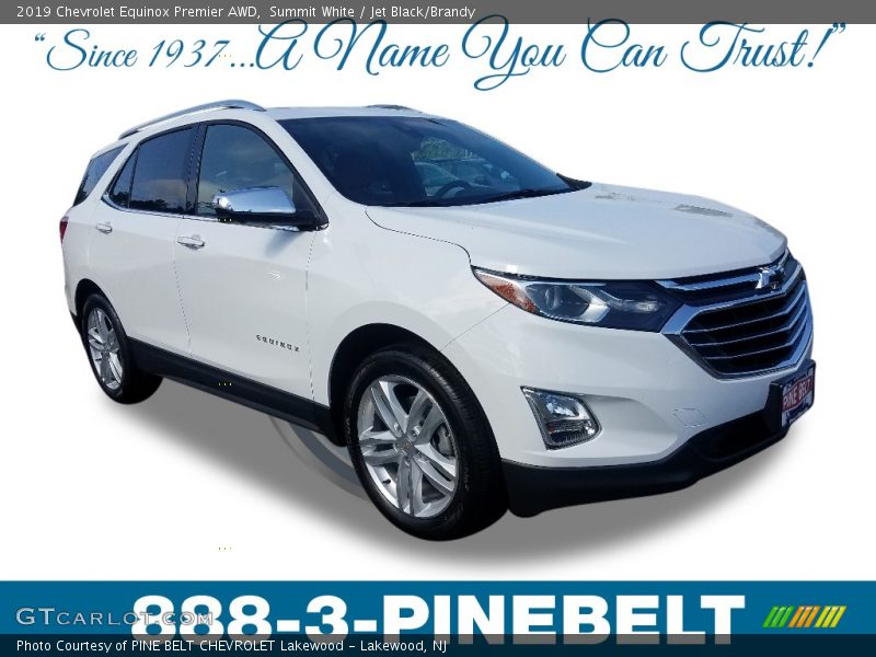 Summit White / Jet Black/Brandy 2019 Chevrolet Equinox Premier AWD