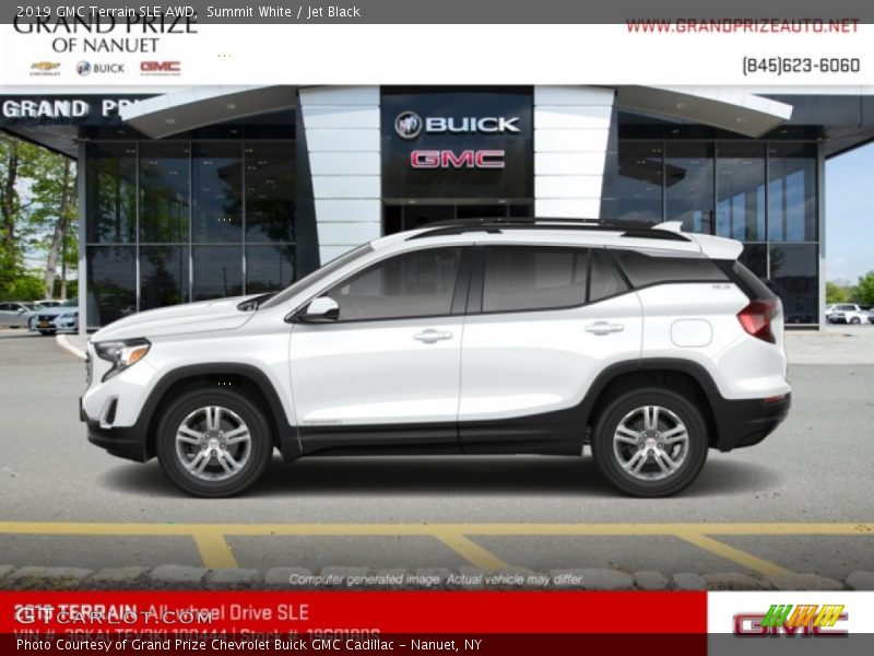 Summit White / Jet Black 2019 GMC Terrain SLE AWD