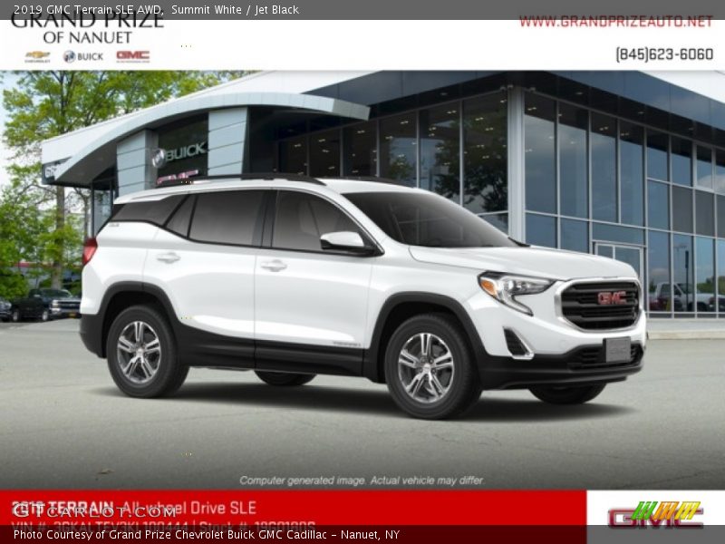 Summit White / Jet Black 2019 GMC Terrain SLE AWD