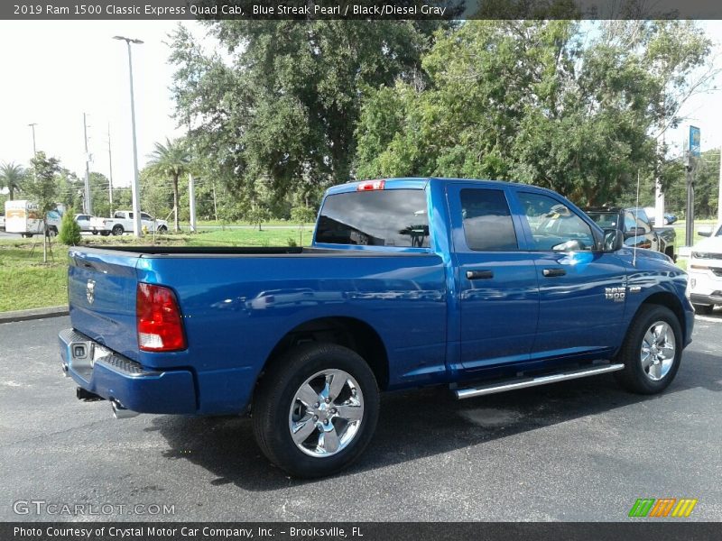 Blue Streak Pearl / Black/Diesel Gray 2019 Ram 1500 Classic Express Quad Cab