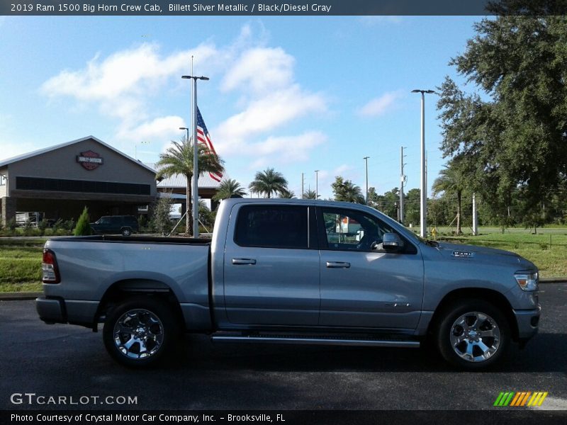 Billett Silver Metallic / Black/Diesel Gray 2019 Ram 1500 Big Horn Crew Cab