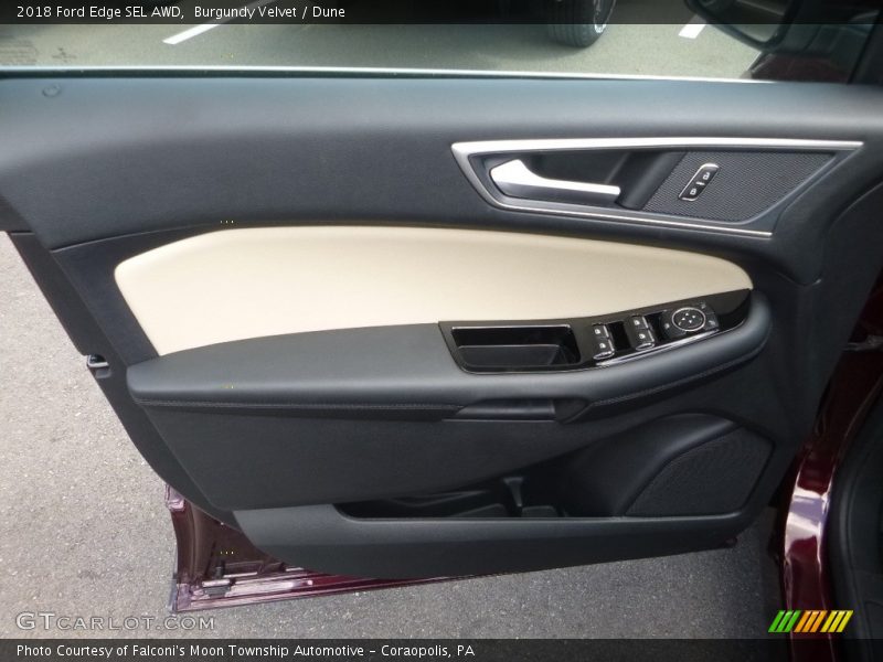Burgundy Velvet / Dune 2018 Ford Edge SEL AWD