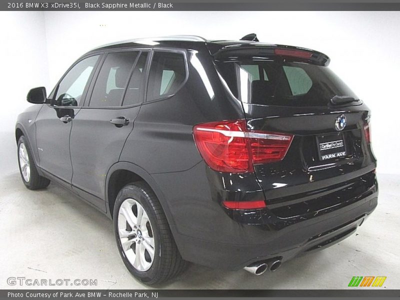 Black Sapphire Metallic / Black 2016 BMW X3 xDrive35i
