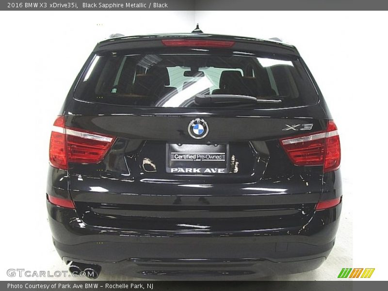 Black Sapphire Metallic / Black 2016 BMW X3 xDrive35i