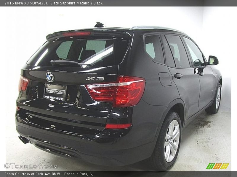Black Sapphire Metallic / Black 2016 BMW X3 xDrive35i