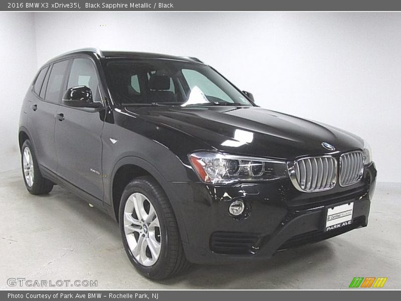 Black Sapphire Metallic / Black 2016 BMW X3 xDrive35i