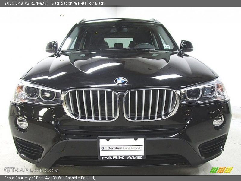 Black Sapphire Metallic / Black 2016 BMW X3 xDrive35i