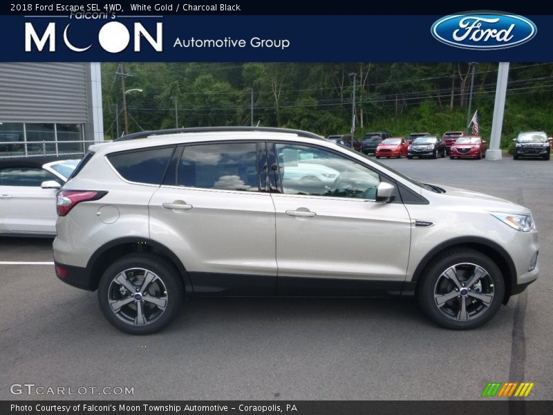 White Gold / Charcoal Black 2018 Ford Escape SEL 4WD