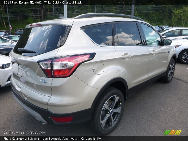White Gold / Charcoal Black 2018 Ford Escape SEL 4WD