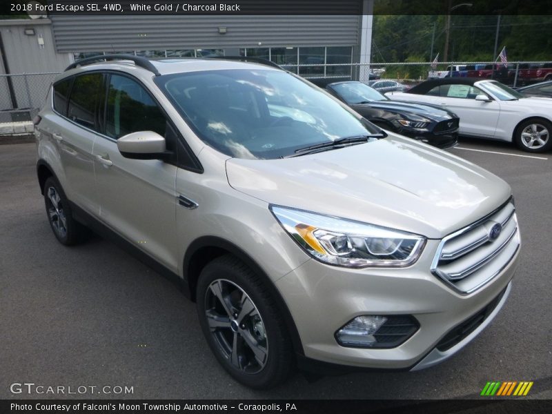 White Gold / Charcoal Black 2018 Ford Escape SEL 4WD