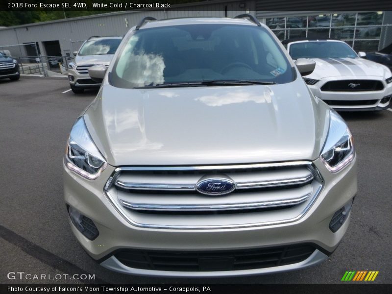 White Gold / Charcoal Black 2018 Ford Escape SEL 4WD