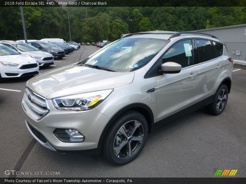 White Gold / Charcoal Black 2018 Ford Escape SEL 4WD