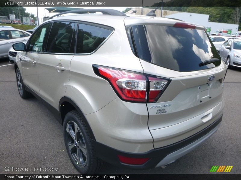 White Gold / Charcoal Black 2018 Ford Escape SEL 4WD