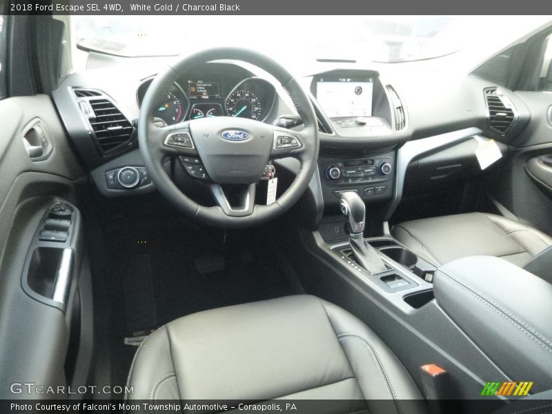 White Gold / Charcoal Black 2018 Ford Escape SEL 4WD