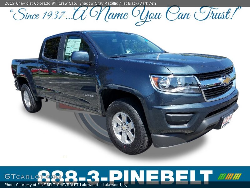 Shadow Gray Metallic / Jet Black/Dark Ash 2019 Chevrolet Colorado WT Crew Cab