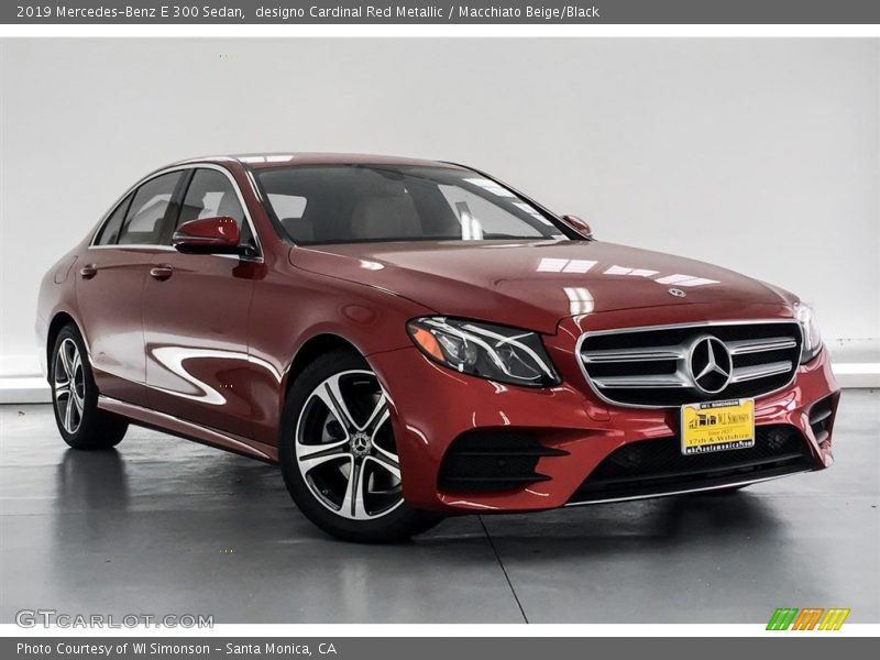 designo Cardinal Red Metallic / Macchiato Beige/Black 2019 Mercedes-Benz E 300 Sedan