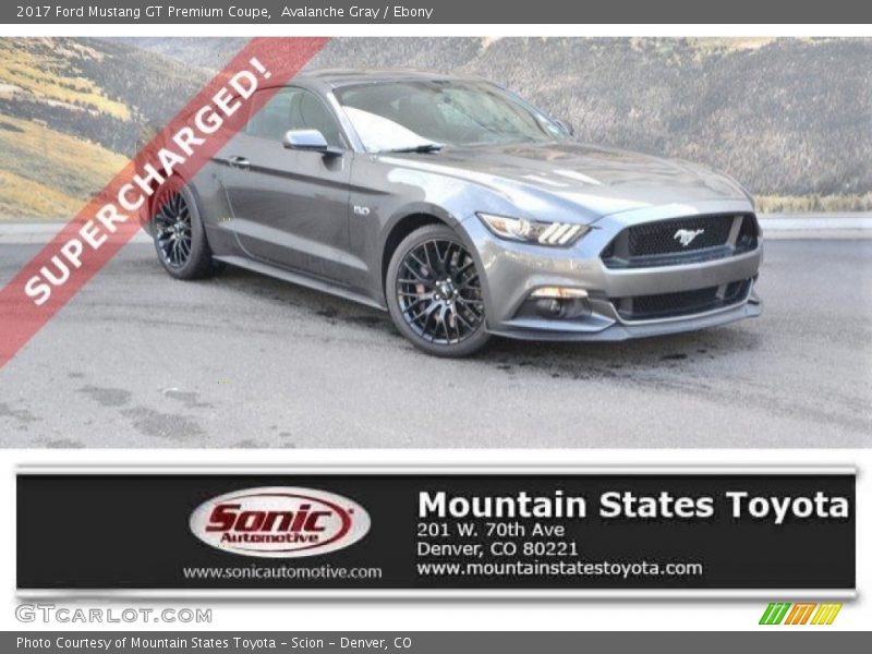 Avalanche Gray / Ebony 2017 Ford Mustang GT Premium Coupe