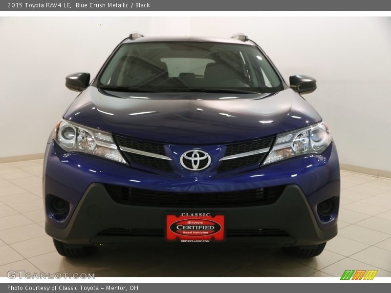 Blue Crush Metallic / Black 2015 Toyota RAV4 LE