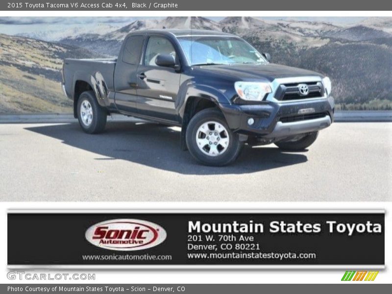 Black / Graphite 2015 Toyota Tacoma V6 Access Cab 4x4