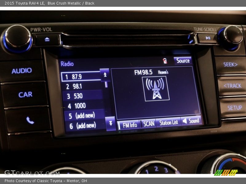 Blue Crush Metallic / Black 2015 Toyota RAV4 LE