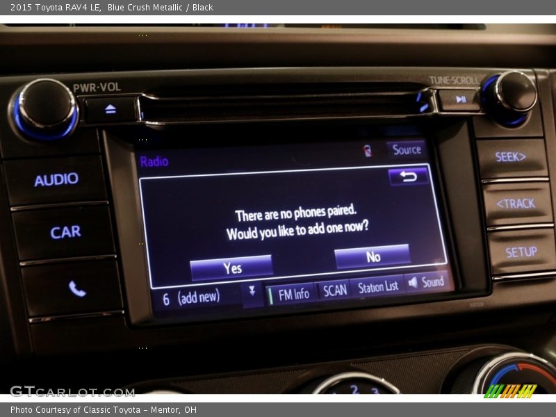 Blue Crush Metallic / Black 2015 Toyota RAV4 LE