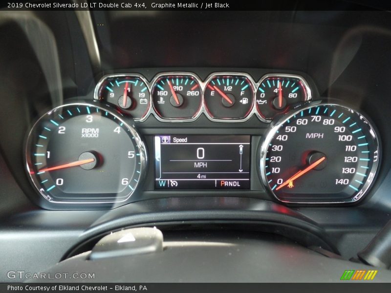 Graphite Metallic / Jet Black 2019 Chevrolet Silverado LD LT Double Cab 4x4