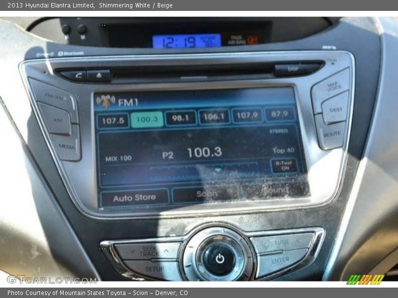 Shimmering White / Beige 2013 Hyundai Elantra Limited