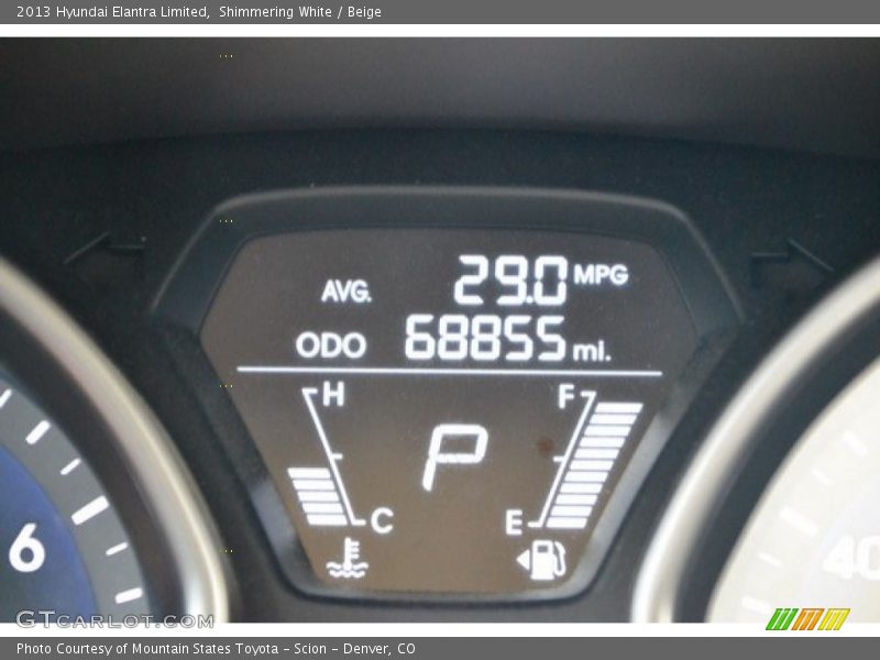 Shimmering White / Beige 2013 Hyundai Elantra Limited