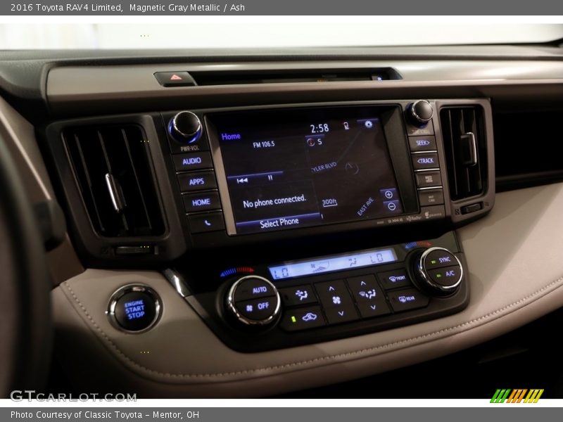 Magnetic Gray Metallic / Ash 2016 Toyota RAV4 Limited