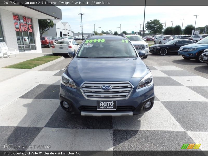 Twilight Blue Metallic / Slate Black 2017 Subaru Outback 2.5i Limited