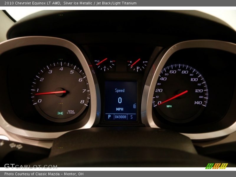 Silver Ice Metallic / Jet Black/Light Titanium 2010 Chevrolet Equinox LT AWD