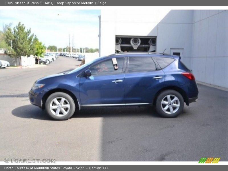 Deep Sapphire Metallic / Beige 2009 Nissan Murano SL AWD