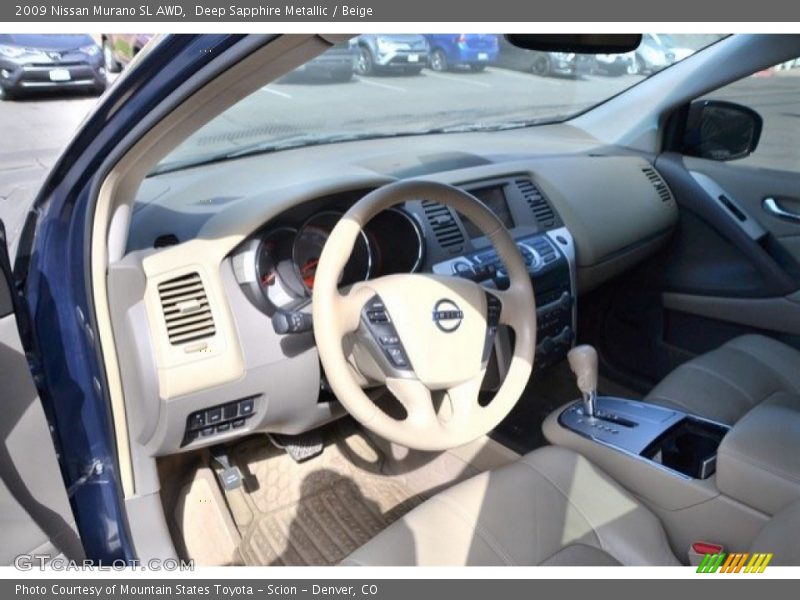 Deep Sapphire Metallic / Beige 2009 Nissan Murano SL AWD