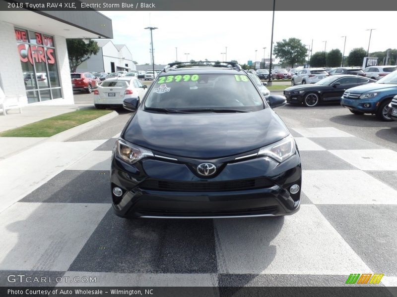 Electric Storm Blue / Black 2018 Toyota RAV4 XLE