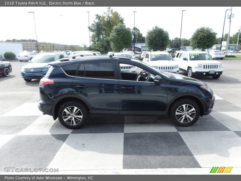 Electric Storm Blue / Black 2018 Toyota RAV4 XLE