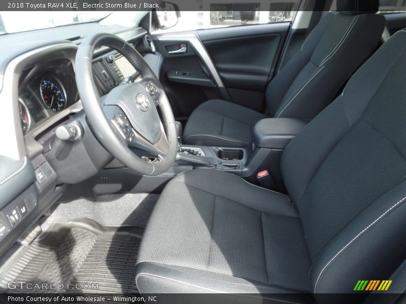Electric Storm Blue / Black 2018 Toyota RAV4 XLE
