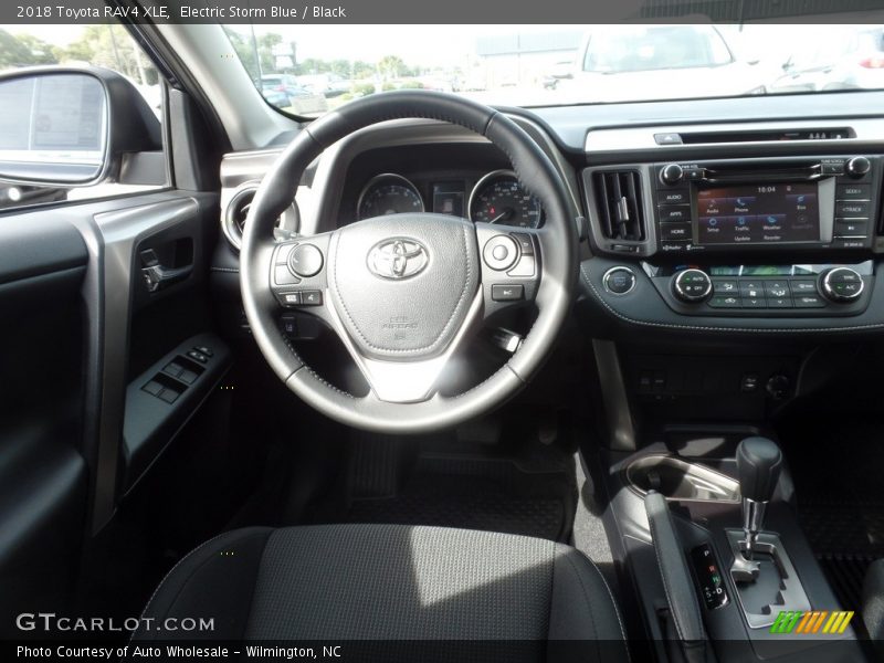 Electric Storm Blue / Black 2018 Toyota RAV4 XLE