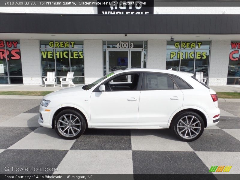 Glacier White Metallic / Chestnut Brown 2018 Audi Q3 2.0 TFSI Premium quattro